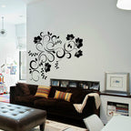 Декоративн стикер за стена флорален мотив wt005